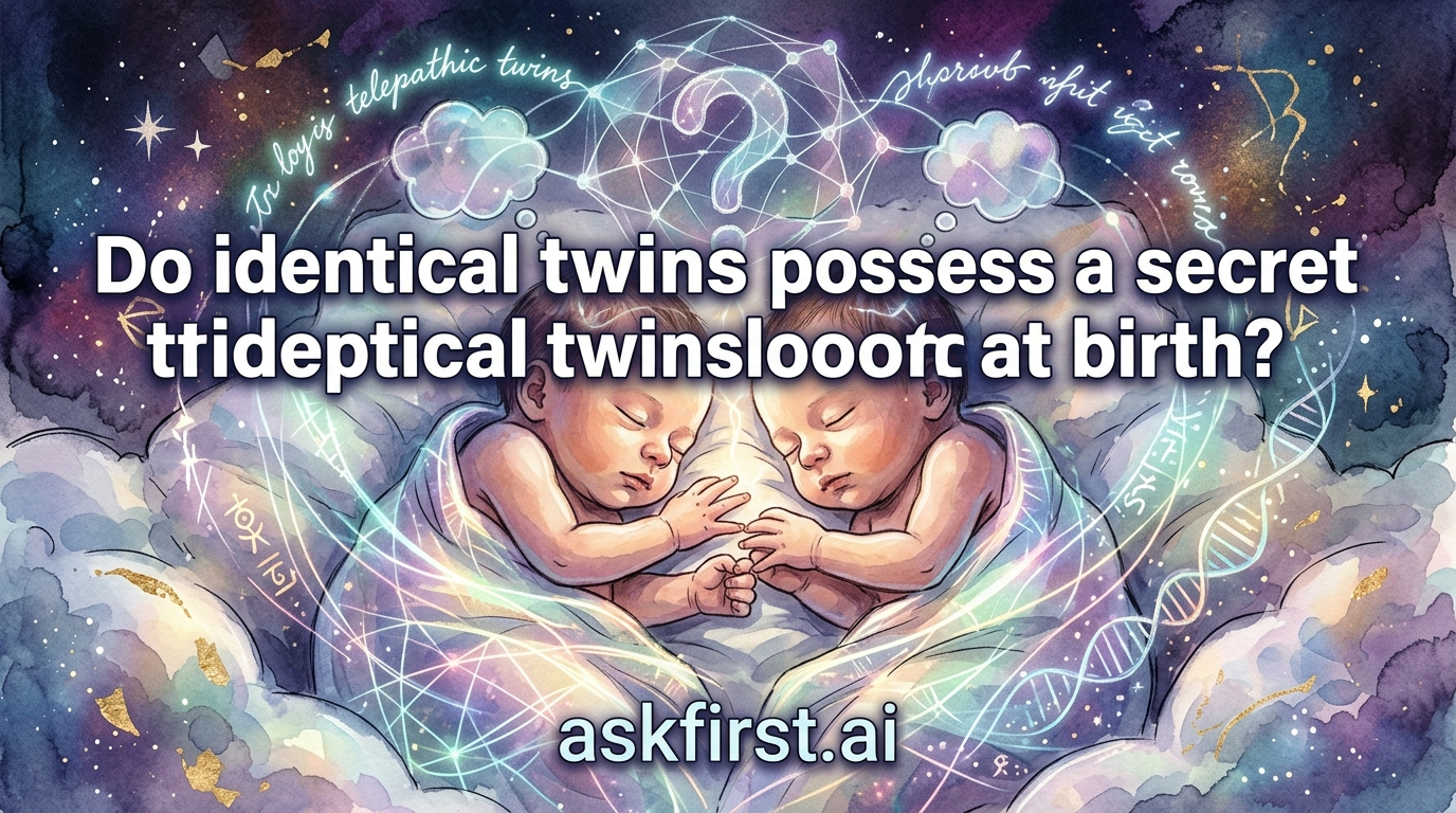 Do identical twins possess a secret telepathic connection at birth? Do identical twins possess a secret telepathic connection at birth?
