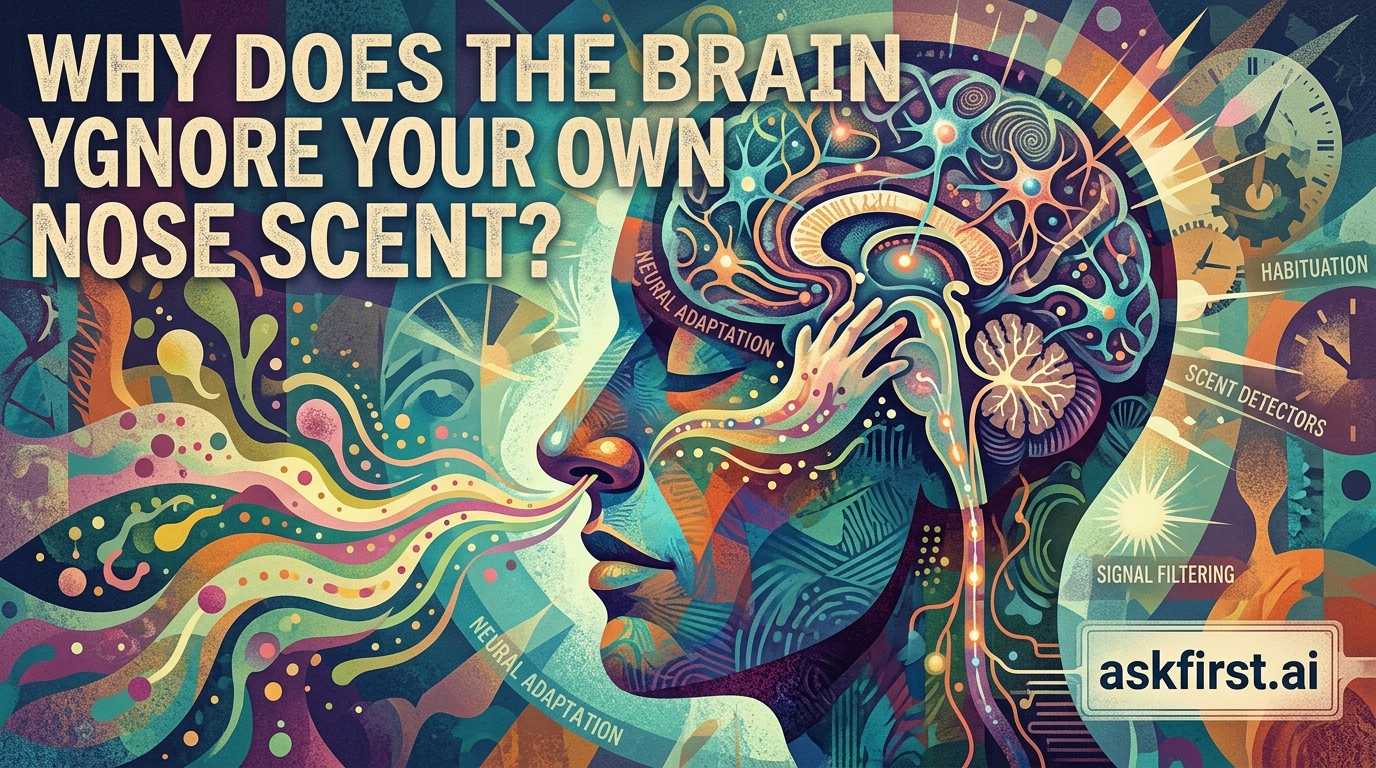 Why does the brain ignore your own nose scent? Why does the brain ignore your own nose scent?