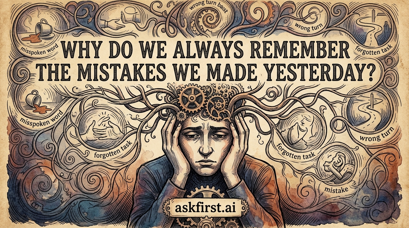 Why do we always remember the mistakes we made yesterday? Why do we always remember the mistakes we made yesterday?