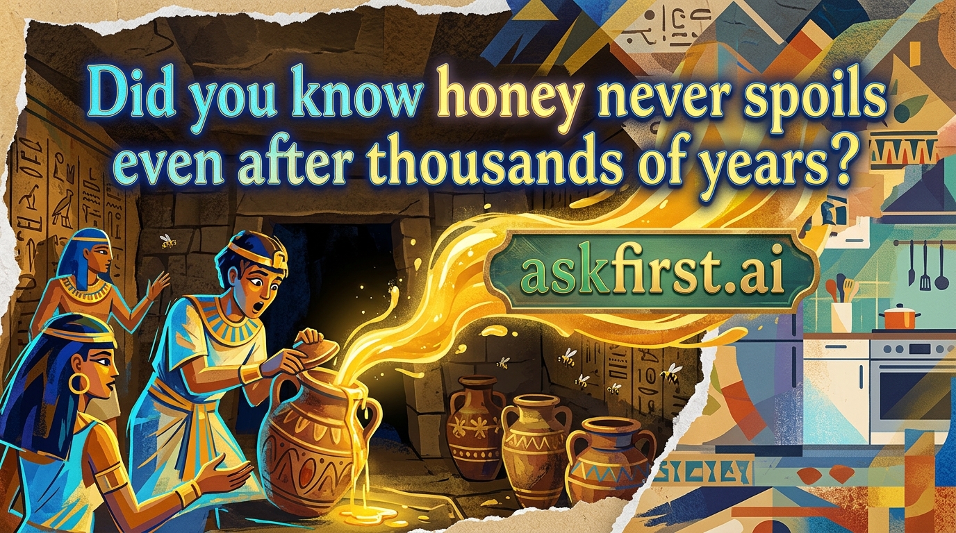 Did you know honey never spoils even after thousands of years? Did you know honey never spoils even after thousands of years?