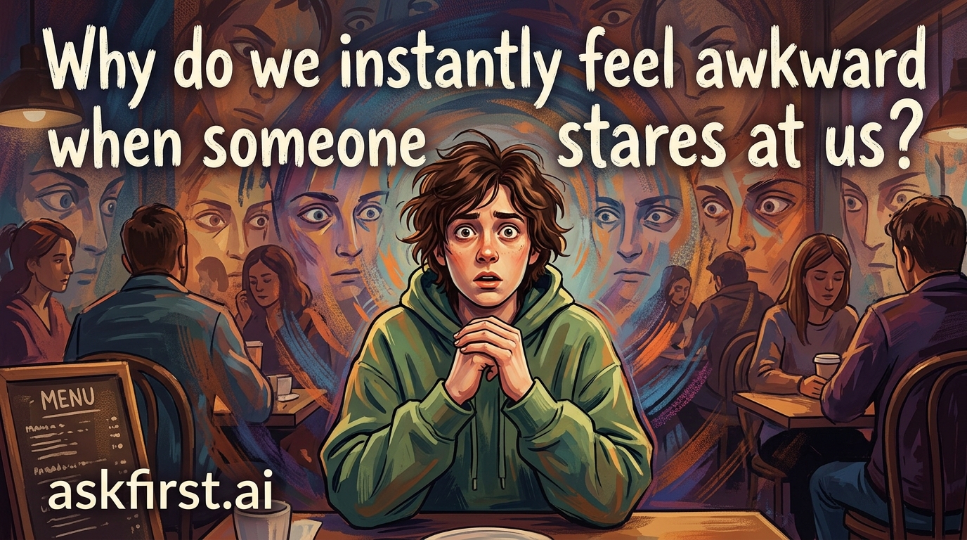 Why do we instantly feel awkward when someone stares at us? Why do we instantly feel awkward when someone stares at us?