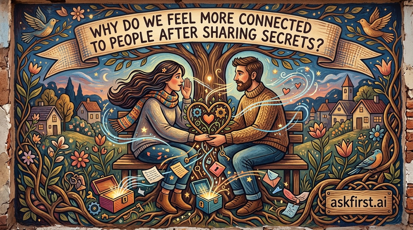 Why do we feel more connected to people after sharing secrets? Why do we feel more connected to people after sharing secrets?