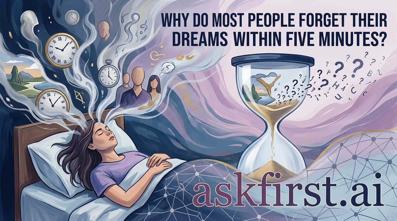 Why do most people forget their dreams within five minutes? Why do most people forget their dreams within five minutes?