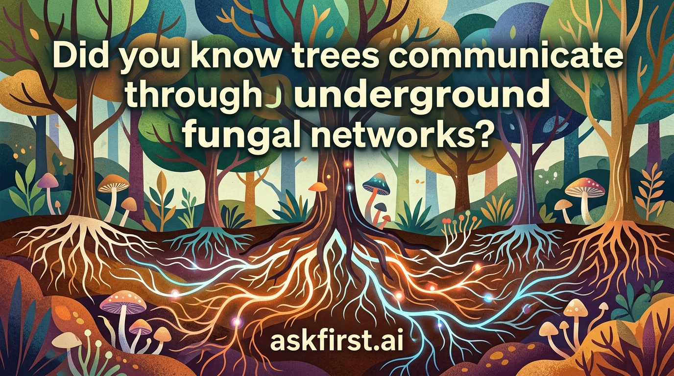 Did you know trees communicate through underground fungal networks? Did you know trees communicate through underground fungal networks?