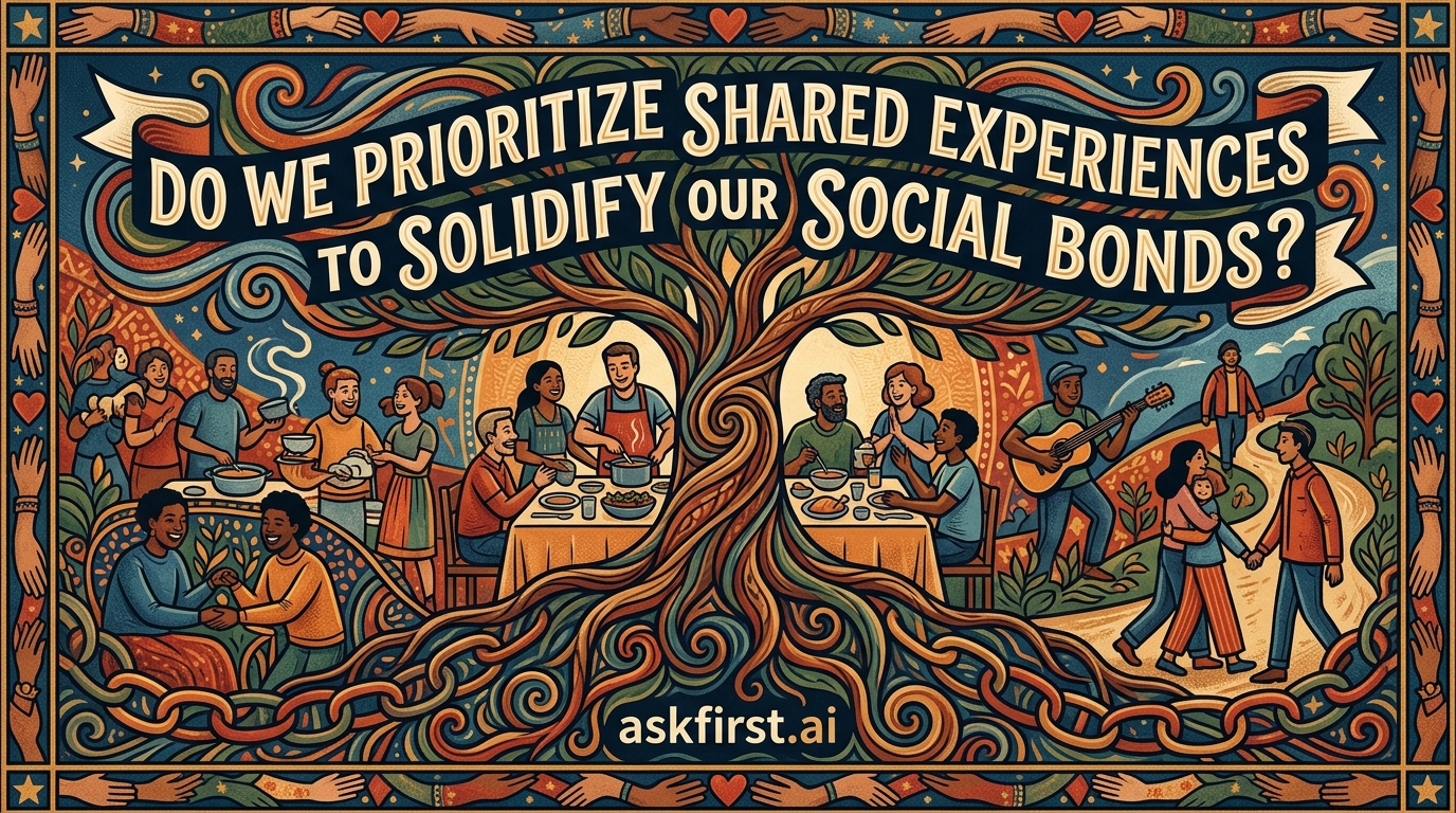 Do we prioritize shared experiences to solidify our social bonds? Do we prioritize shared experiences to solidify our social bonds?