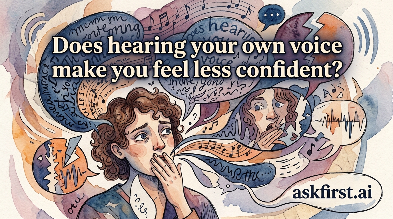 Does hearing your own voice make you feel less confident? Does hearing your own voice make you feel less confident?