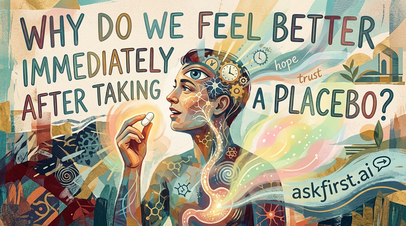 Why do we feel better immediately after taking a placebo? Why do we feel better immediately after taking a placebo?