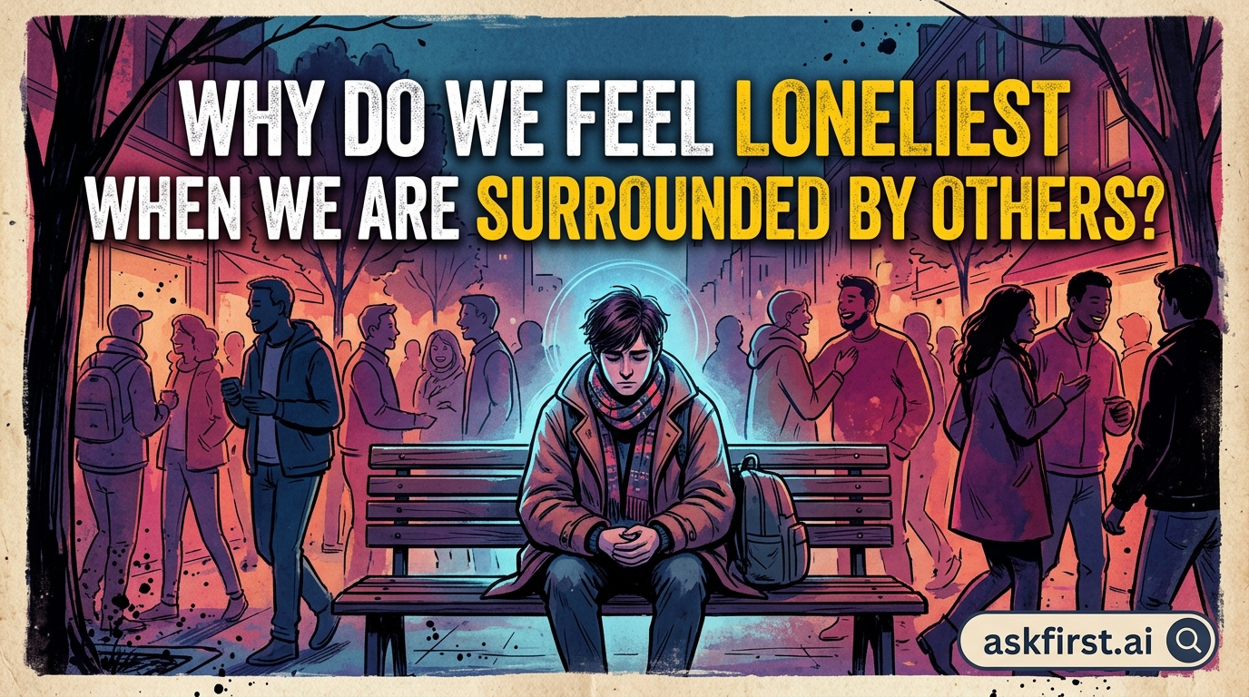 Why do we feel loneliest when we are surrounded by others? Why do we feel loneliest when we are surrounded by others?