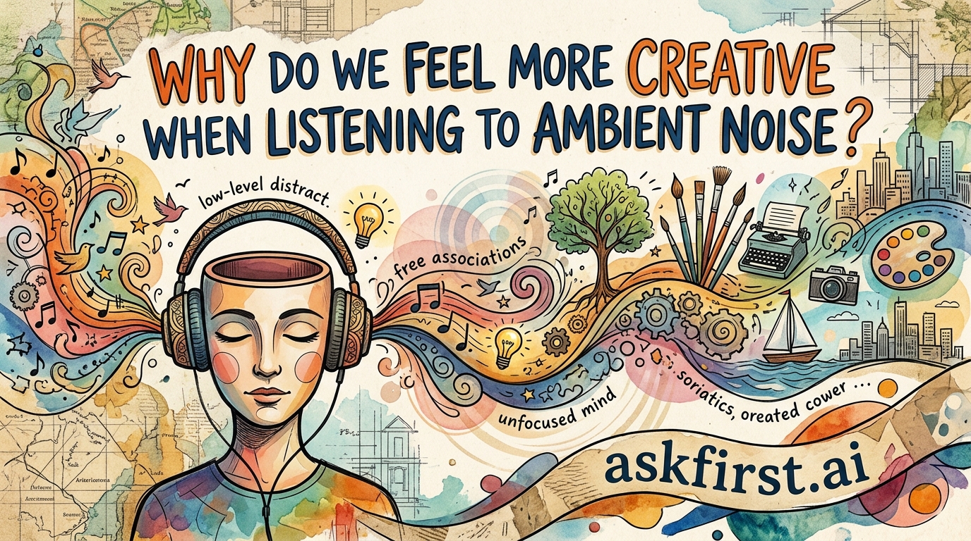 Why do we feel more creative when listening to ambient noise? Why do we feel more creative when listening to ambient noise?