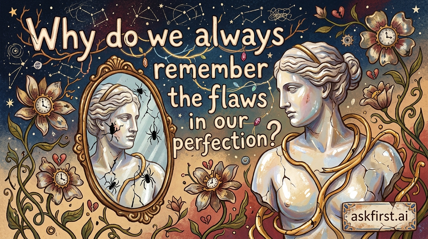 Why do we always remember the flaws in our perfection? Why do we always remember the flaws in our perfection?