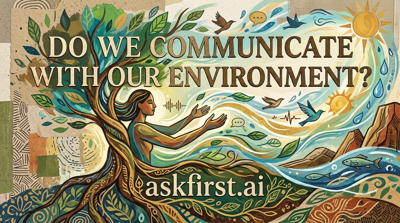 Do we communicate with our environment? Do we communicate with our environment?