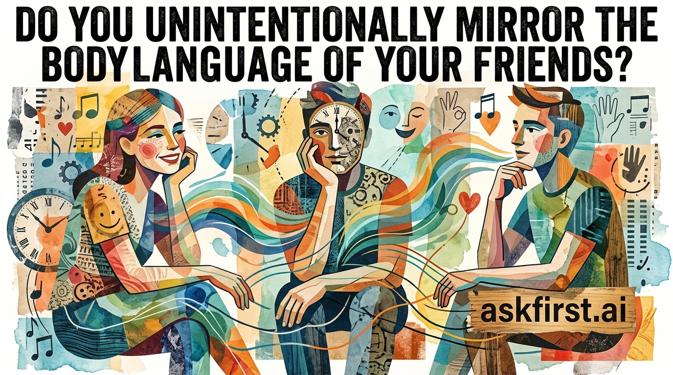 Do you unintentionally mirror the body language of your friends? Do you unintentionally mirror the body language of your friends?