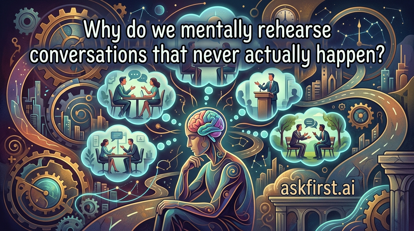 Why do we mentally rehearse conversations that never actually happen? Why do we mentally rehearse conversations that never actually happen?