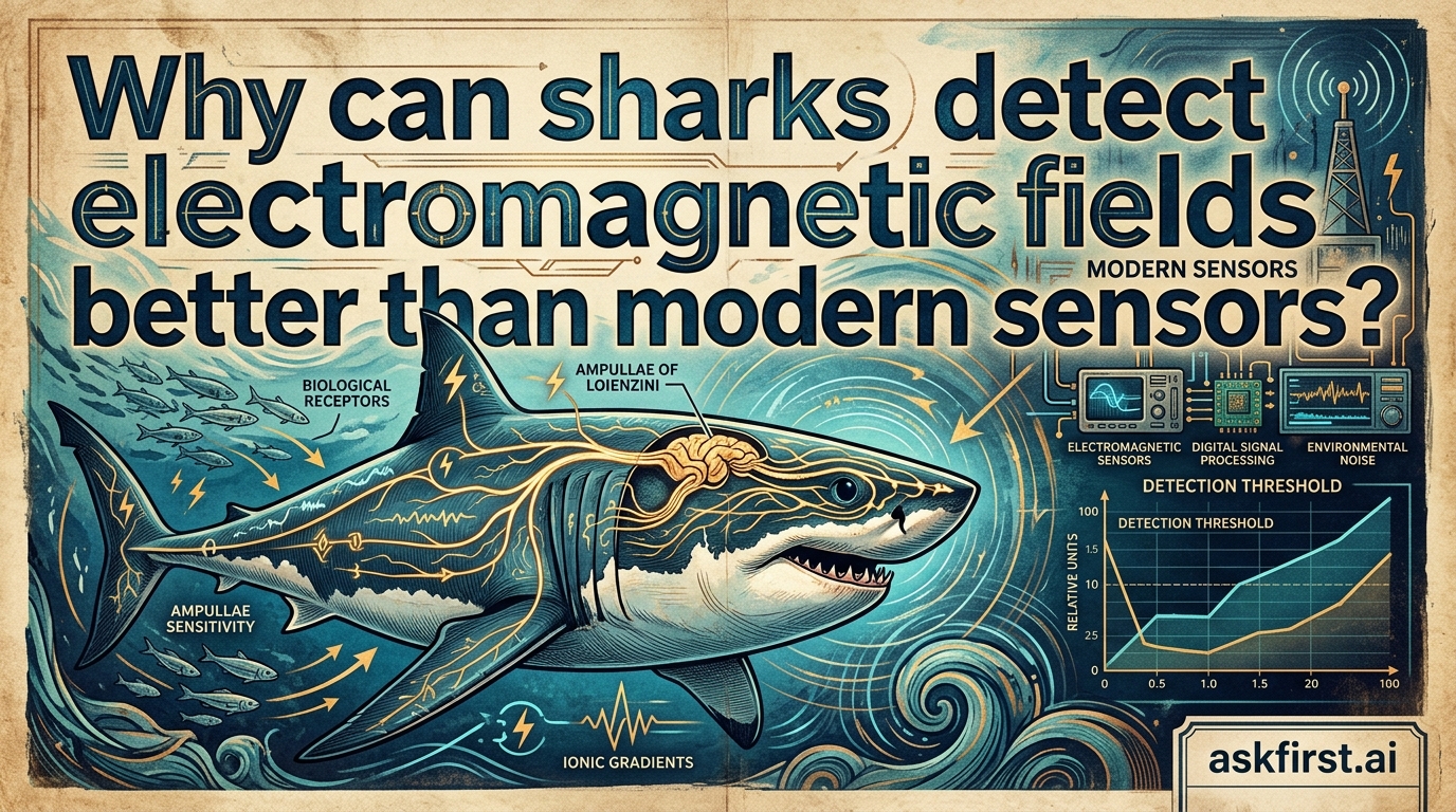 Why can sharks detect electromagnetic fields better than modern sensors? Why can sharks detect electromagnetic fields better than modern sensors?