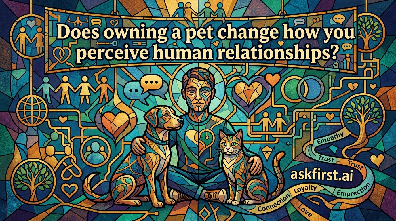 Does owning a pet change how you perceive human relationships? Does owning a pet change how you perceive human relationships?