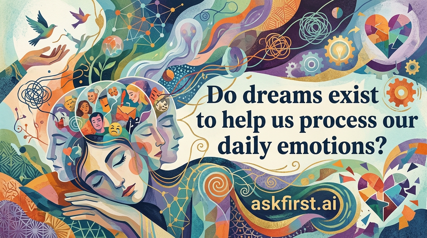 Do dreams exist to help us process our daily emotions? Do dreams exist to help us process our daily emotions?