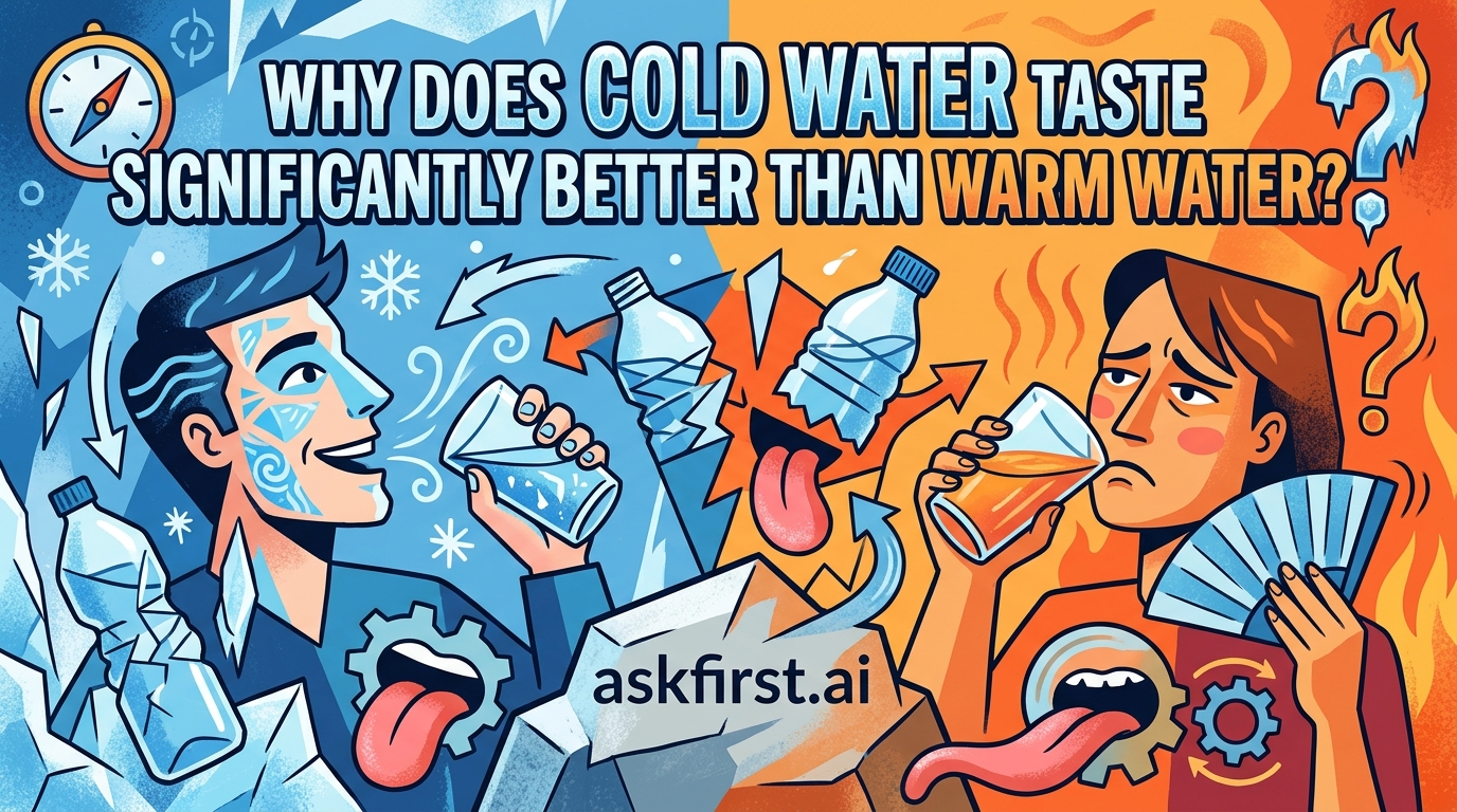 Why does cold water taste significantly better than warm water? Why does cold water taste significantly better than warm water?