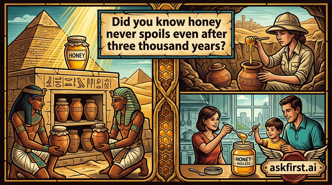Did you know honey never spoils even after three thousand years? Did you know honey never spoils even after three thousand years?