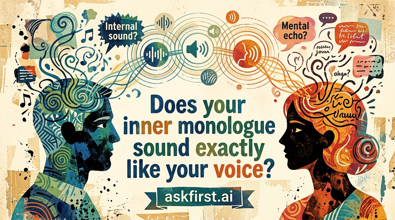 Does your inner monologue sound exactly like your voice? Does your inner monologue sound exactly like your voice?