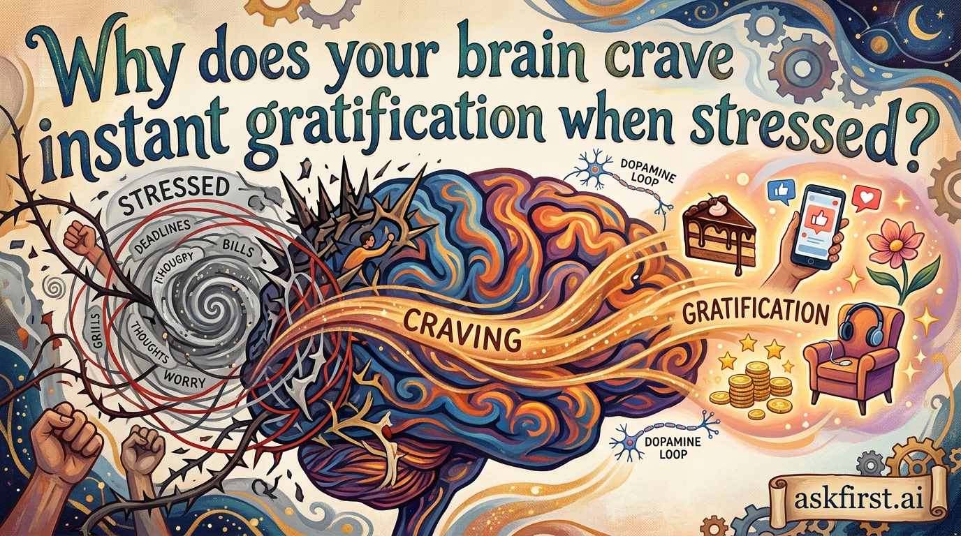 Why does your brain crave instant gratification when stressed? Why does your brain crave instant gratification when stressed?