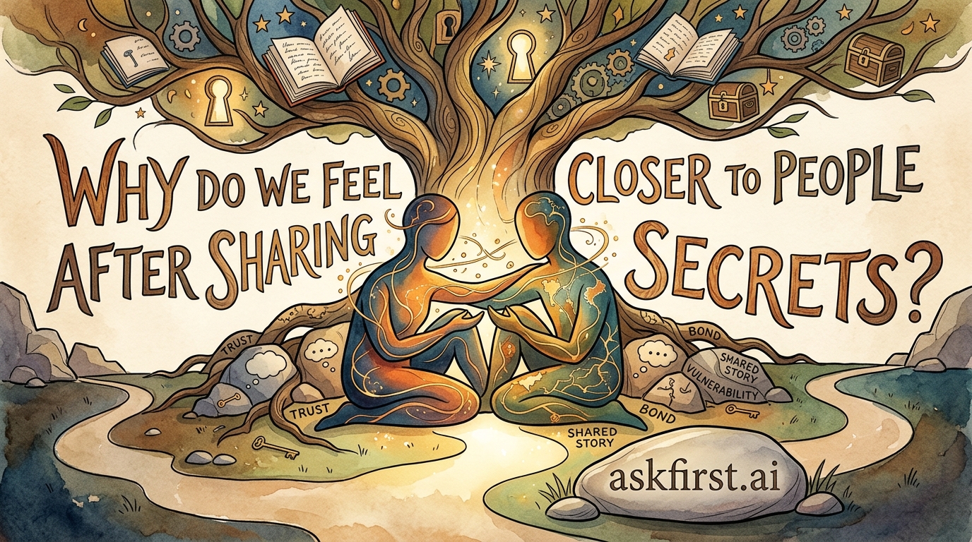 Why do we feel closer to people after sharing secrets? Why do we feel closer to people after sharing secrets?