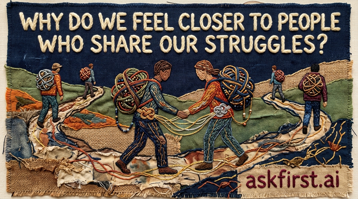 Why do we feel closer to people who share our struggles? Why do we feel closer to people who share our struggles?