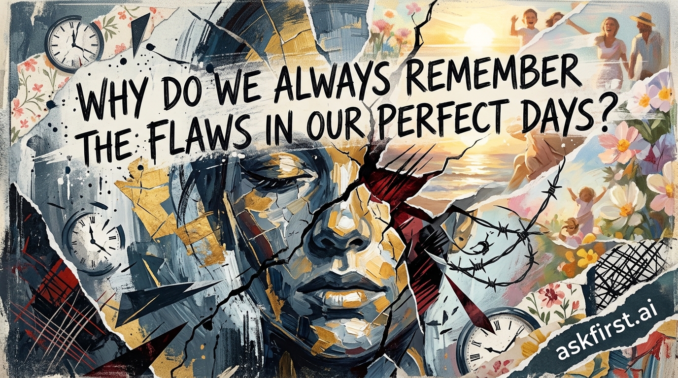 Why do we always remember the flaws in our perfect days? Why do we always remember the flaws in our perfect days?