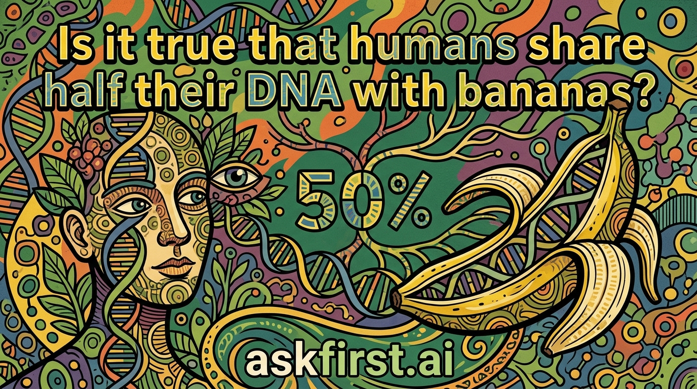Is it true that humans share half their DNA with bananas? Is it true that humans share half their DNA with bananas?