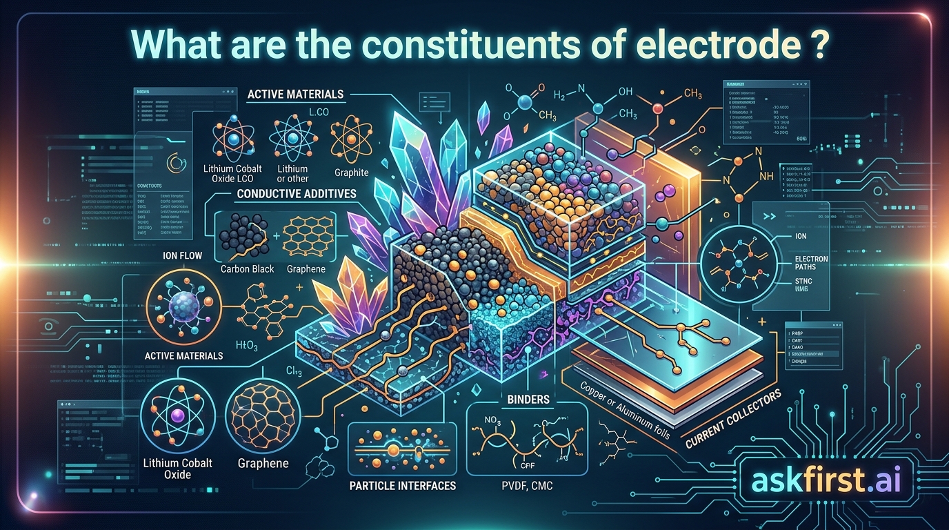 What are the constituents of electrode ? What are the constituents of electrode ?