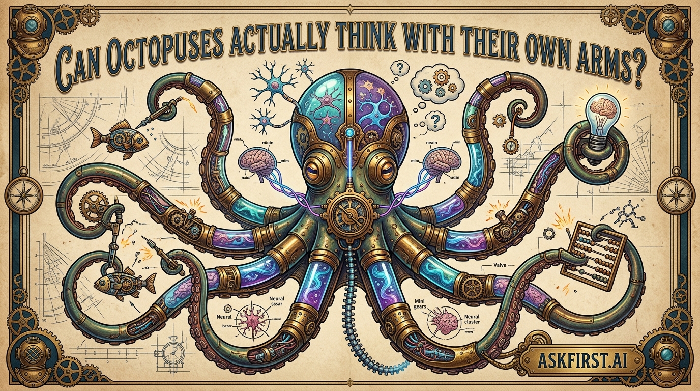 Can octopuses actually think with their own arms? Can octopuses actually think with their own arms?