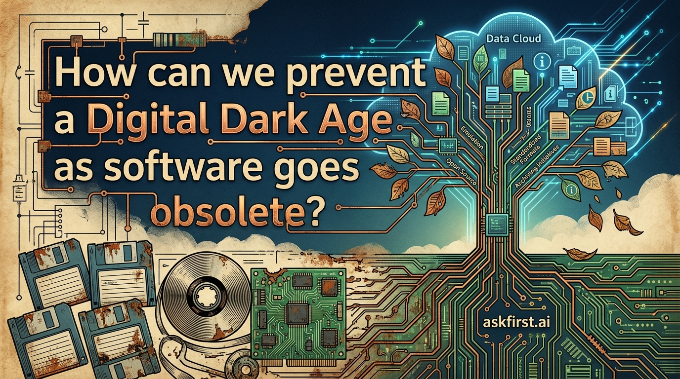 How can we prevent a Digital Dark Age as software goes obsolete? How can we prevent a Digital Dark Age as software goes obsolete?