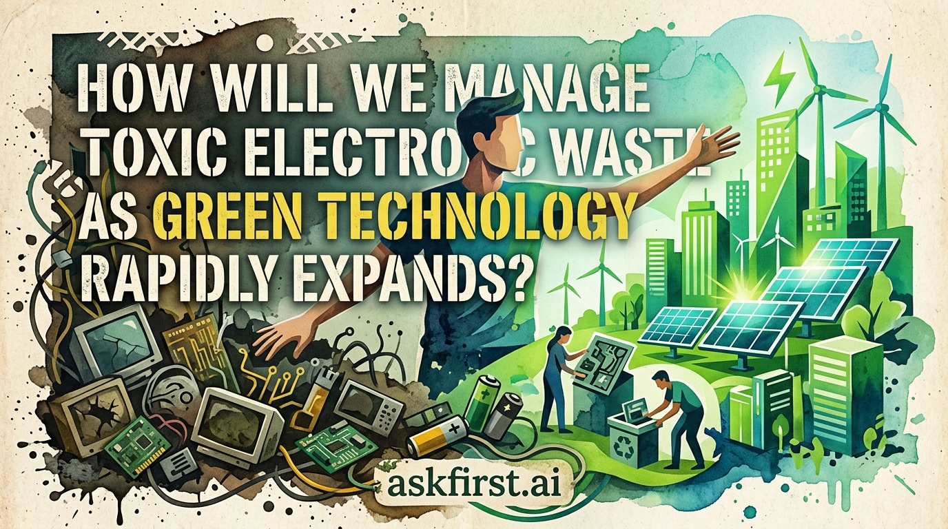 How will we manage toxic electronic waste as green technology rapidly expands? How will we manage toxic electronic waste as green technology rapidly expands?