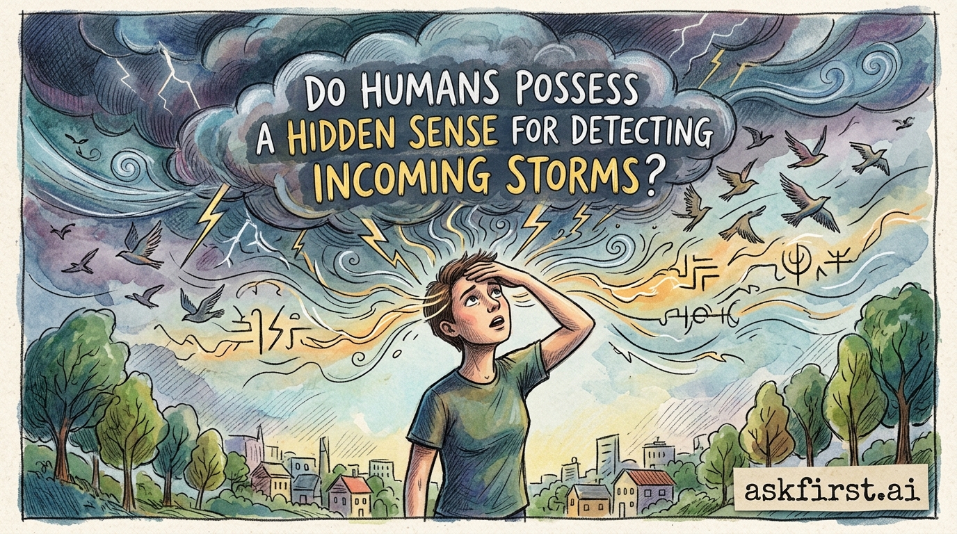 Do humans possess a hidden sense for detecting incoming storms? Do humans possess a hidden sense for detecting incoming storms?