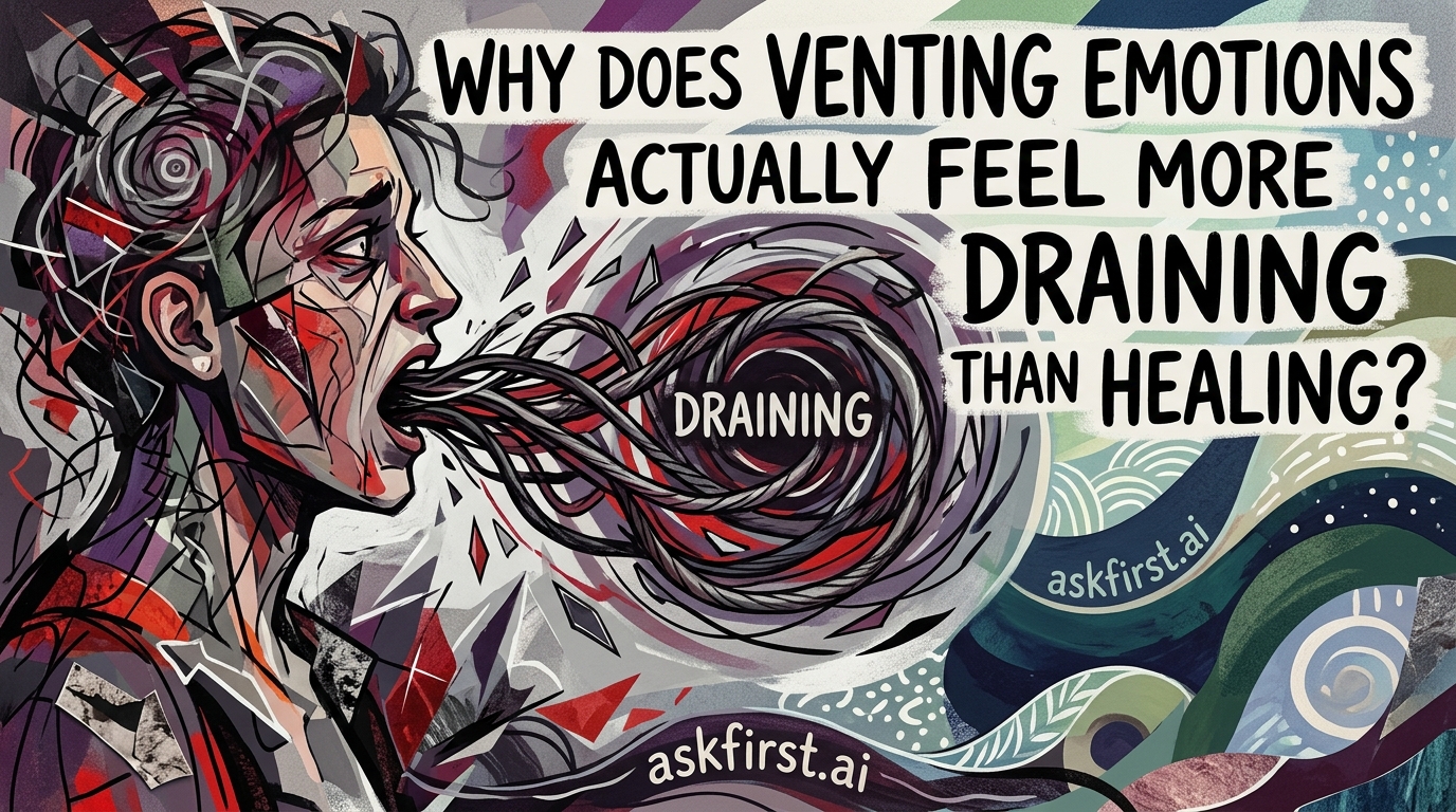 Why does venting emotions actually feel more draining than healing? Why does venting emotions actually feel more draining than healing?