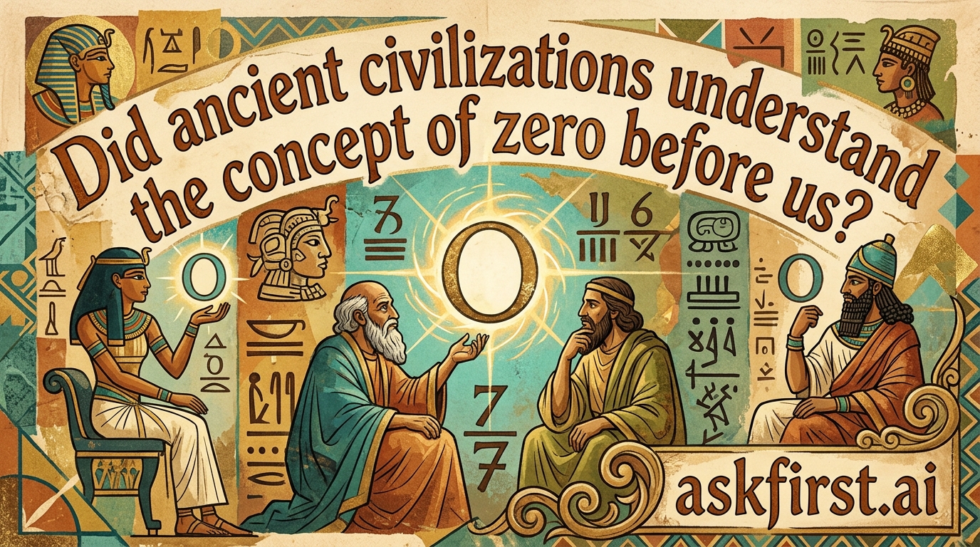 Did ancient civilizations understand the concept of zero before us? Did ancient civilizations understand the concept of zero before us?