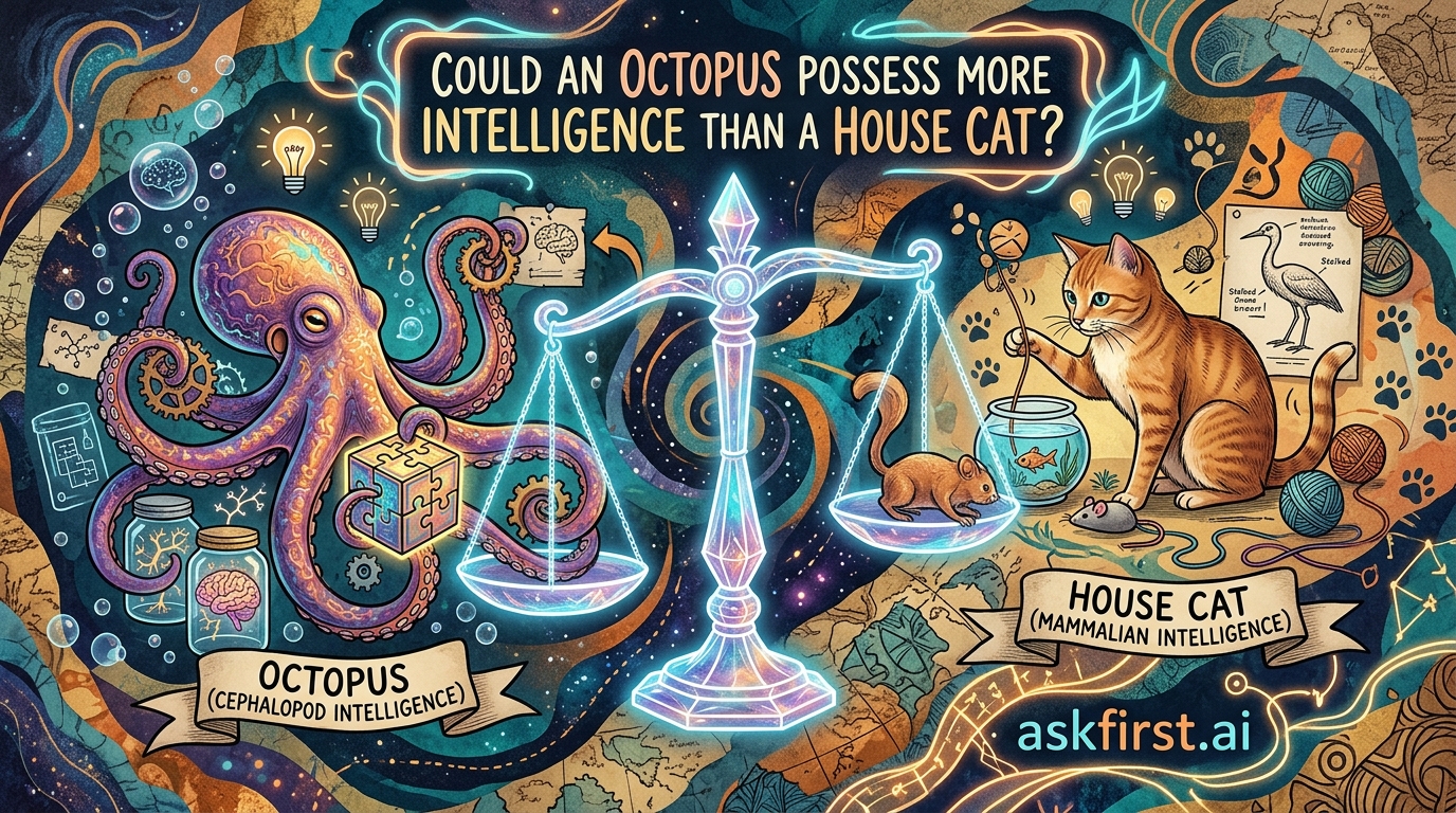 Could an octopus possess more intelligence than a house cat? Could an octopus possess more intelligence than a house cat?