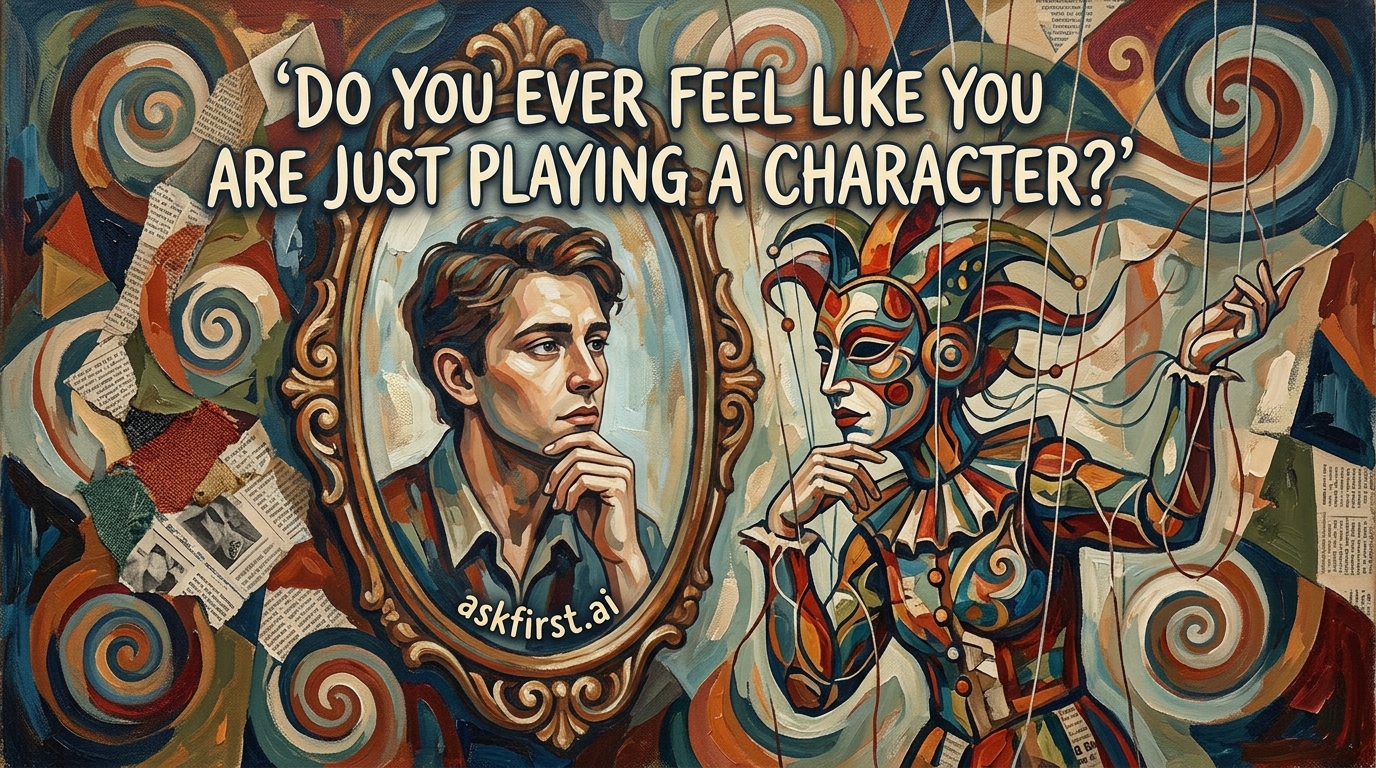 Do you ever feel like you are just playing a character? Do you ever feel like you are just playing a character?