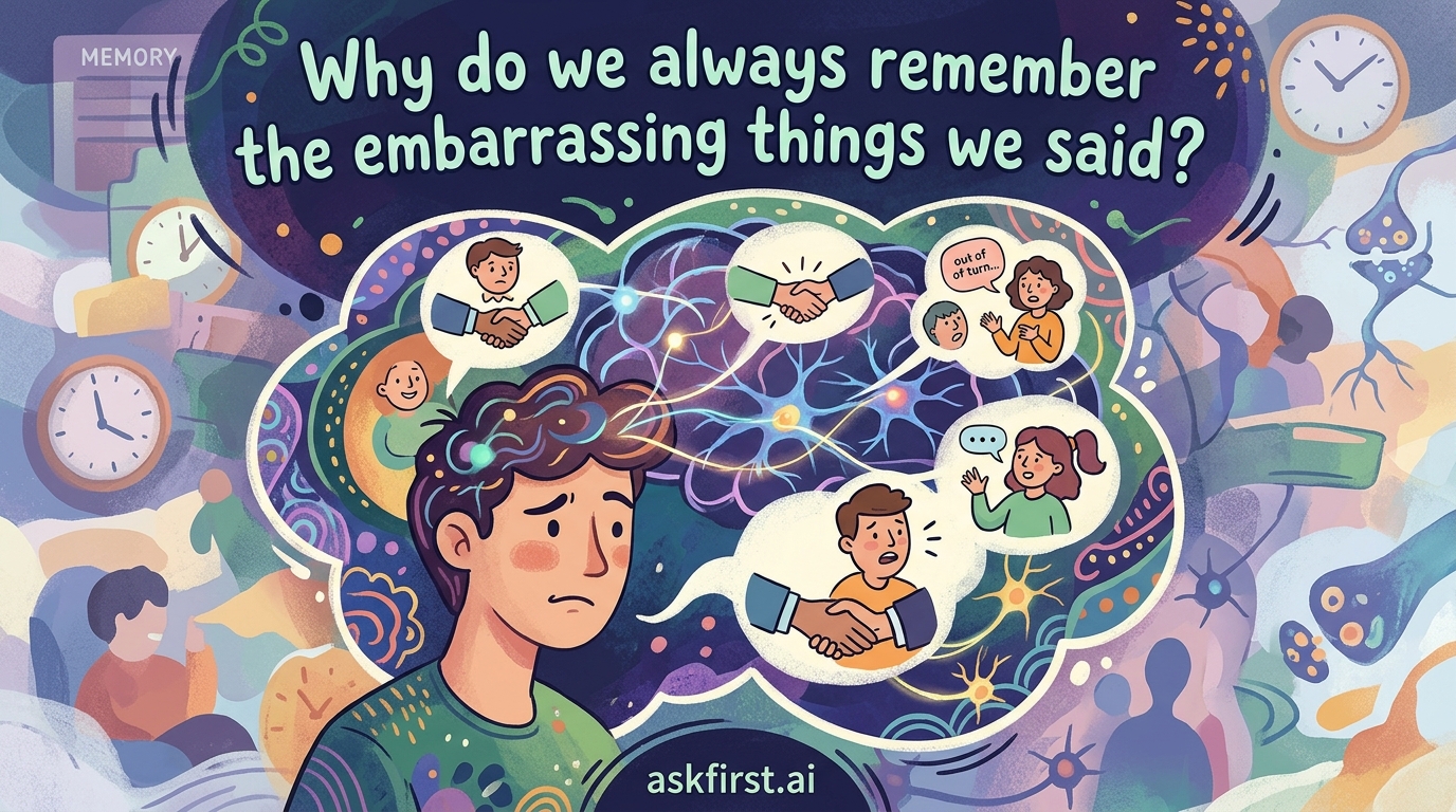 Why do we always remember the embarrassing things we said? Why do we always remember the embarrassing things we said?