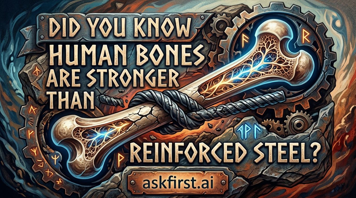 Did you know human bones are stronger than reinforced steel? Did you know human bones are stronger than reinforced steel?