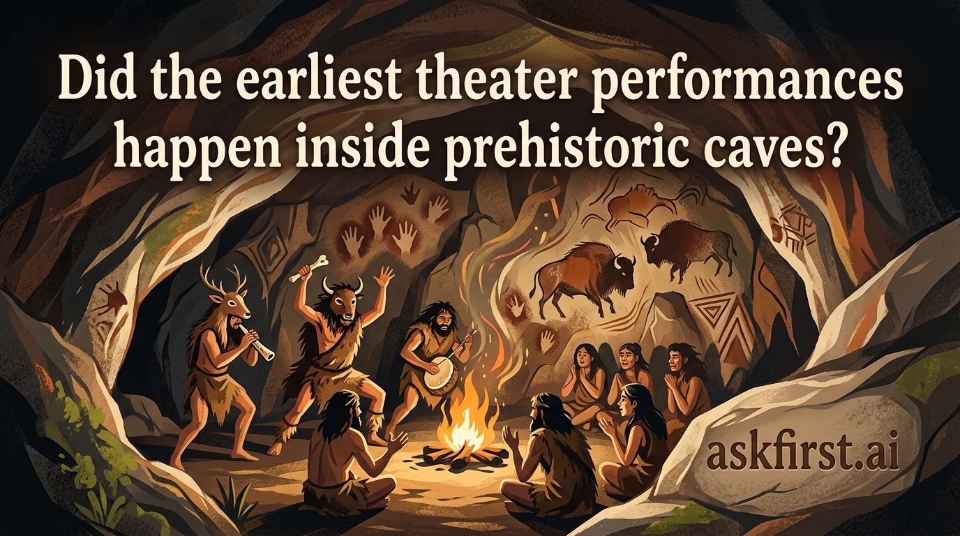 Did the earliest theater performances happen inside prehistoric caves? Did the earliest theater performances happen inside prehistoric caves?