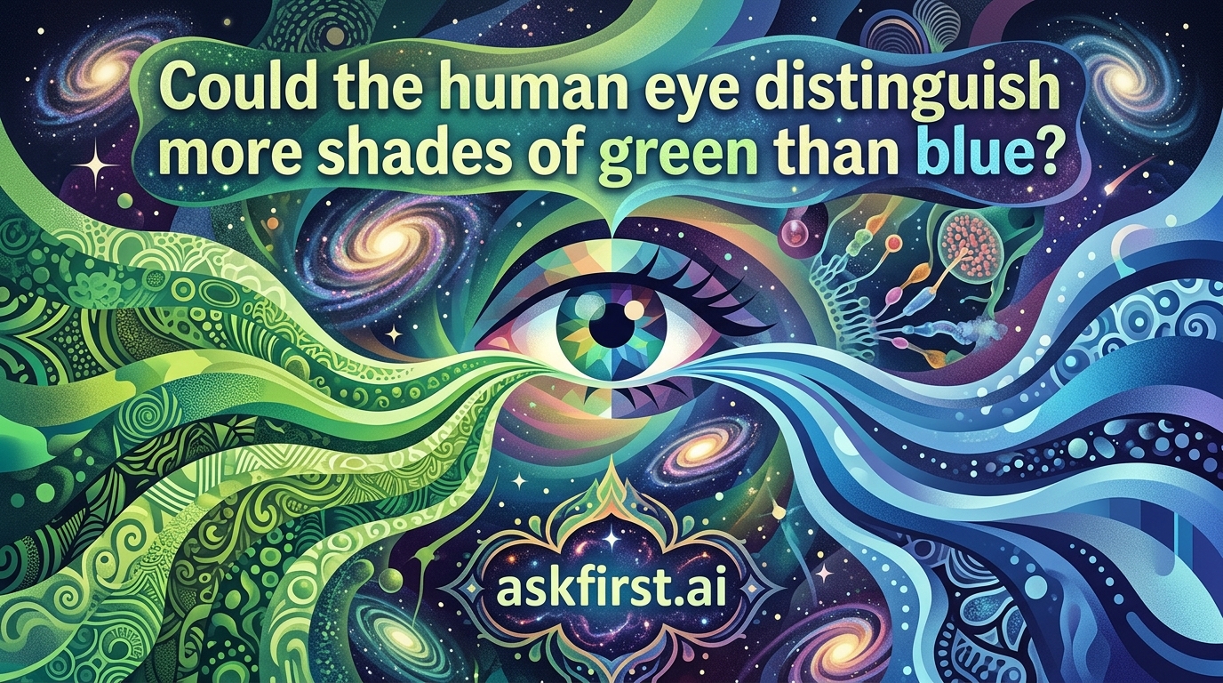 Could the human eye distinguish more shades of green than blue? Could the human eye distinguish more shades of green than blue?
