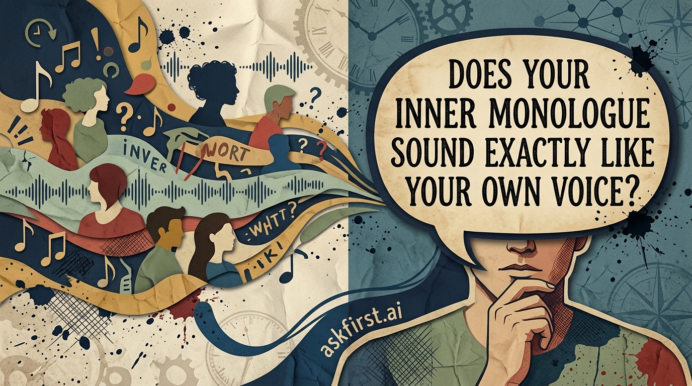 Does your inner monologue sound exactly like your own voice? Does your inner monologue sound exactly like your own voice?