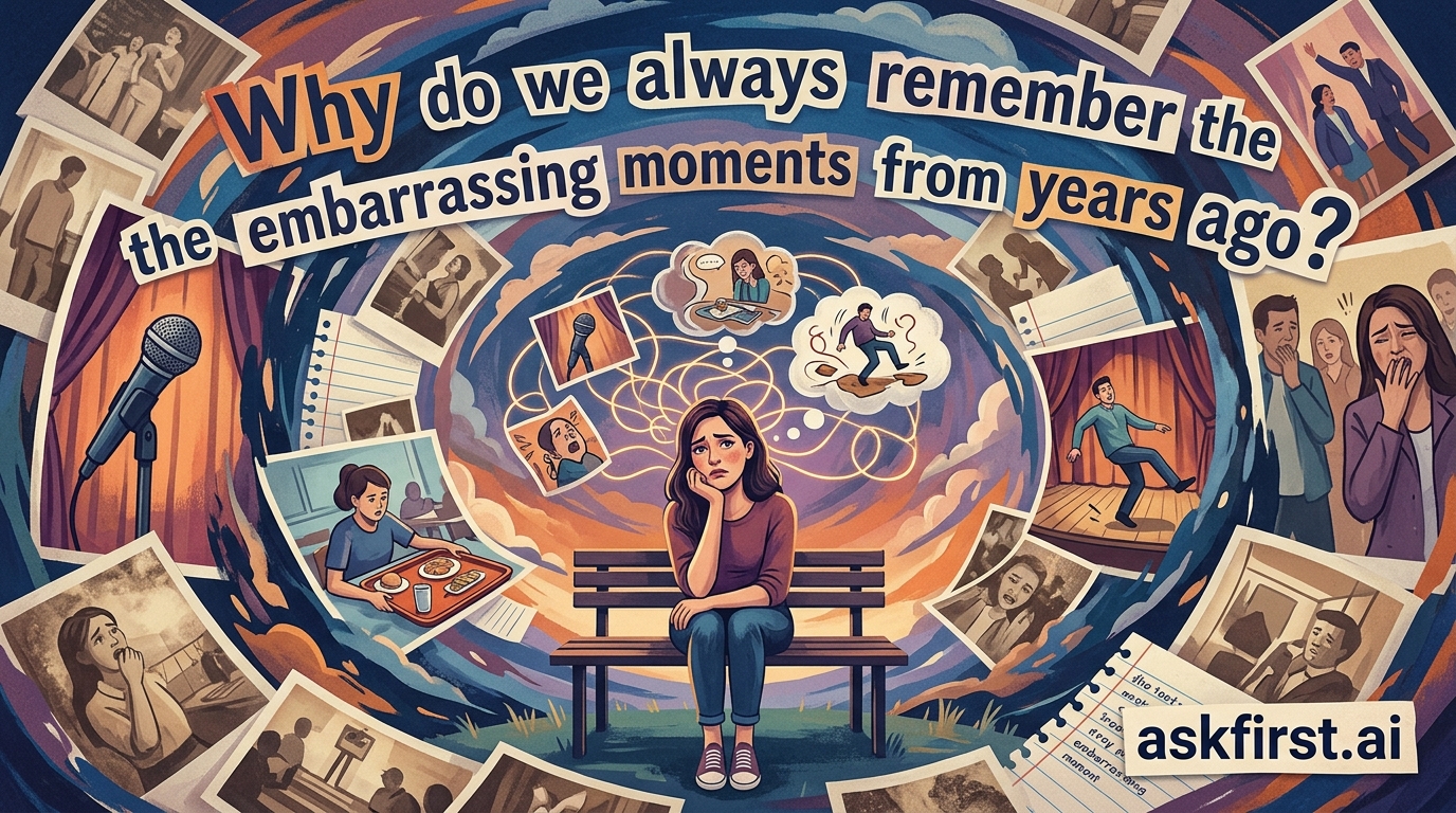 Why do we always remember the embarrassing moments from years ago? Why do we always remember the embarrassing moments from years ago?