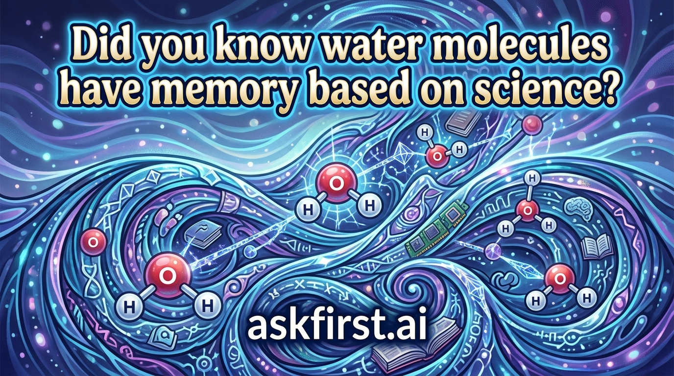 Did you know water molecules have memory based on science? Did you know water molecules have memory based on science?