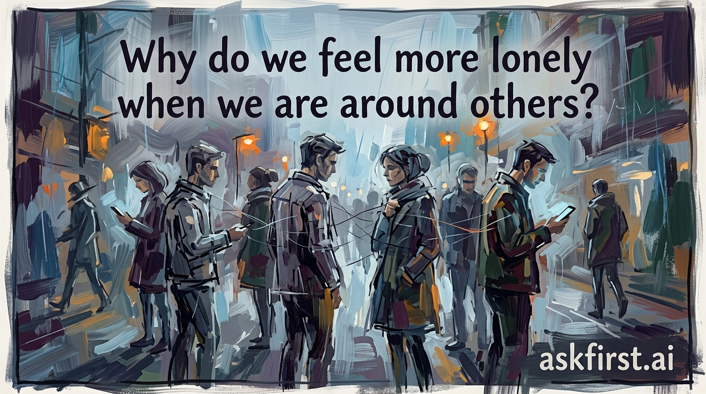 Why do we feel more lonely when we are around others? Why do we feel more lonely when we are around others?