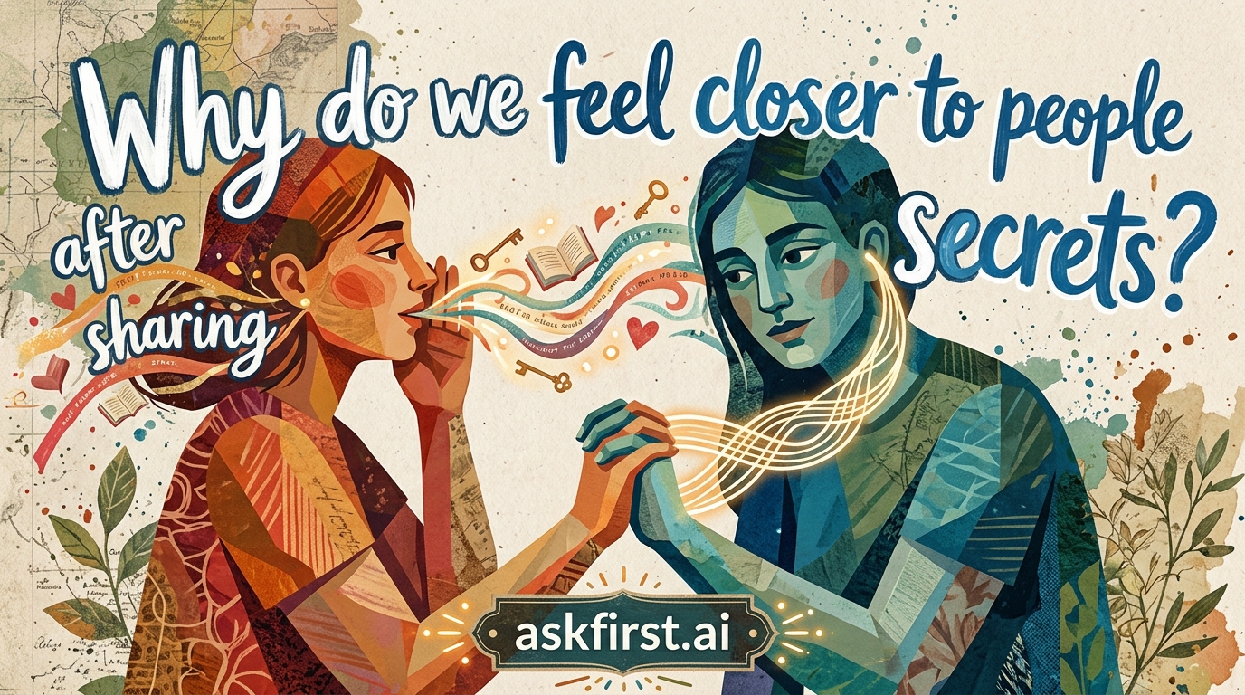 Why do we feel closer to people after sharing secrets? Why do we feel closer to people after sharing secrets?