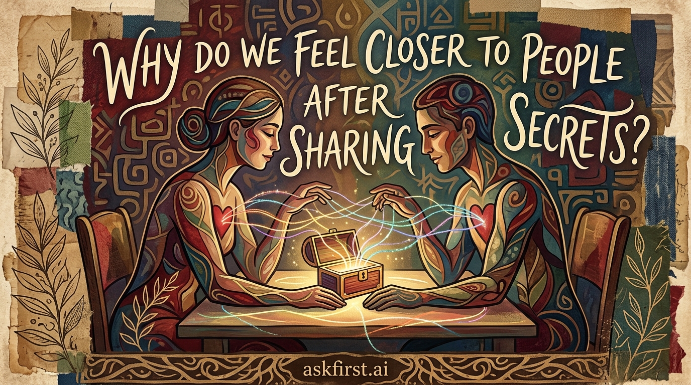 Why do we feel closer to people after sharing secrets? Why do we feel closer to people after sharing secrets?