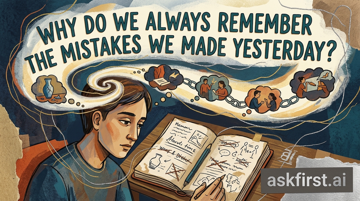 Why do we always remember the mistakes we made yesterday? Why do we always remember the mistakes we made yesterday?