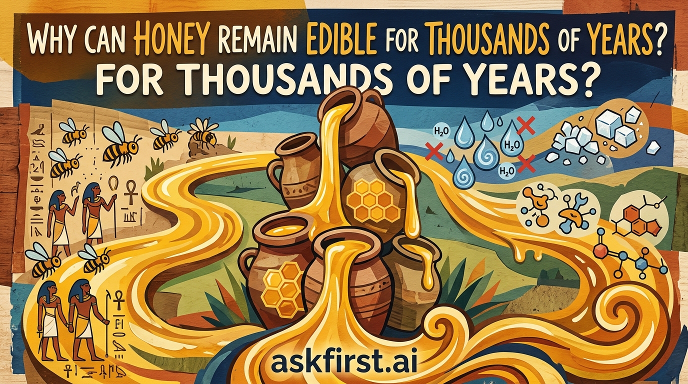 Why can honey remain edible for thousands of years? Why can honey remain edible for thousands of years?