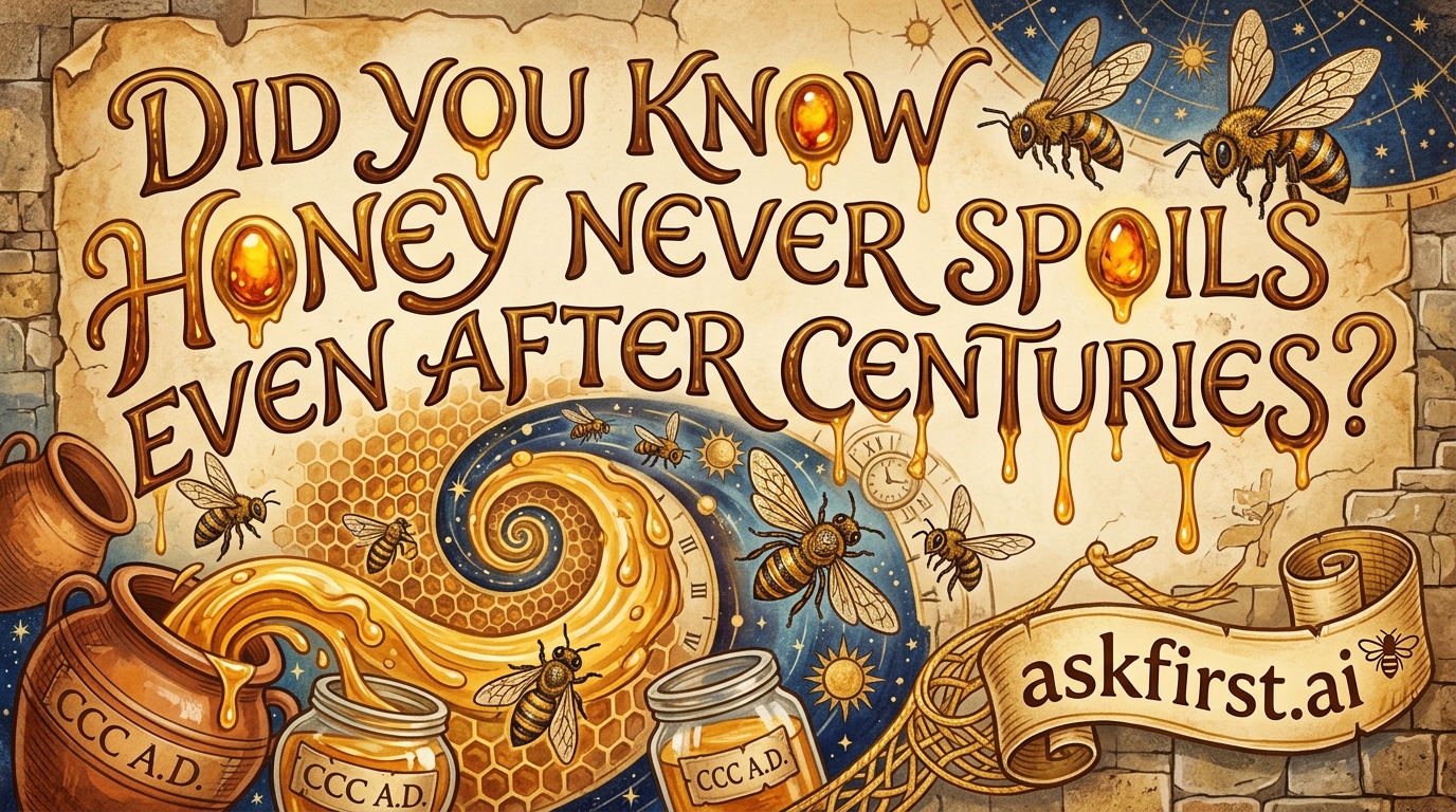 Did you know honey never spoils even after centuries? Did you know honey never spoils even after centuries?